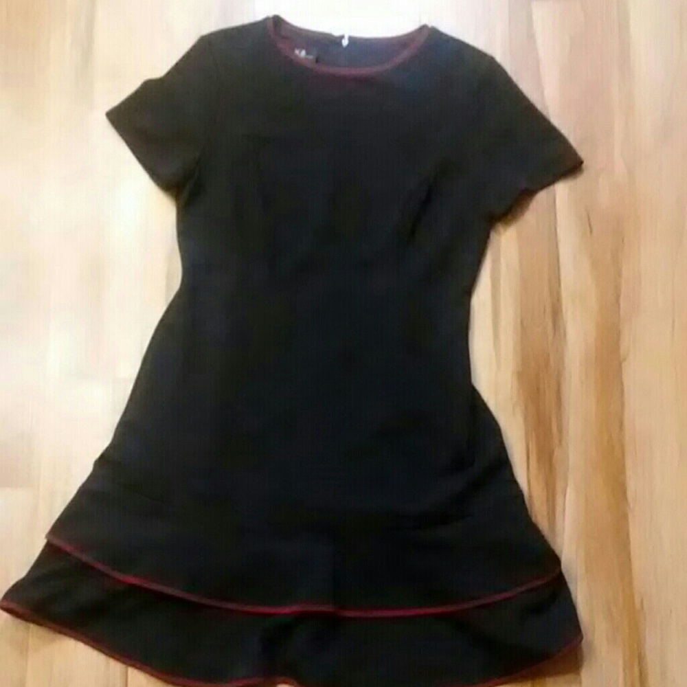 NWOT Black dress w/red trim. Very cute!